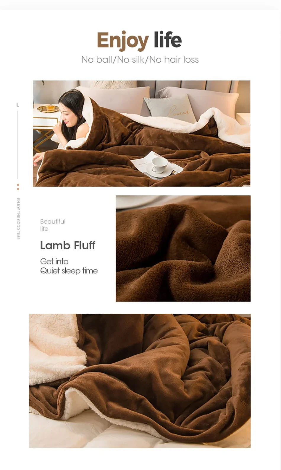 Wool Throw Blanket – Double-Sided Warmth