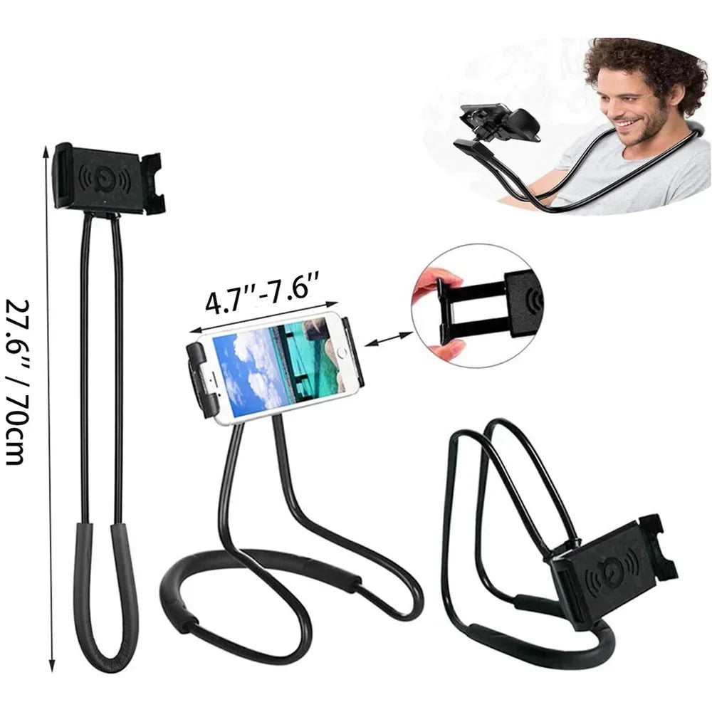 Lazy Neck Phone Holder - Flexible Adjustable Stand For Phones And Tablets