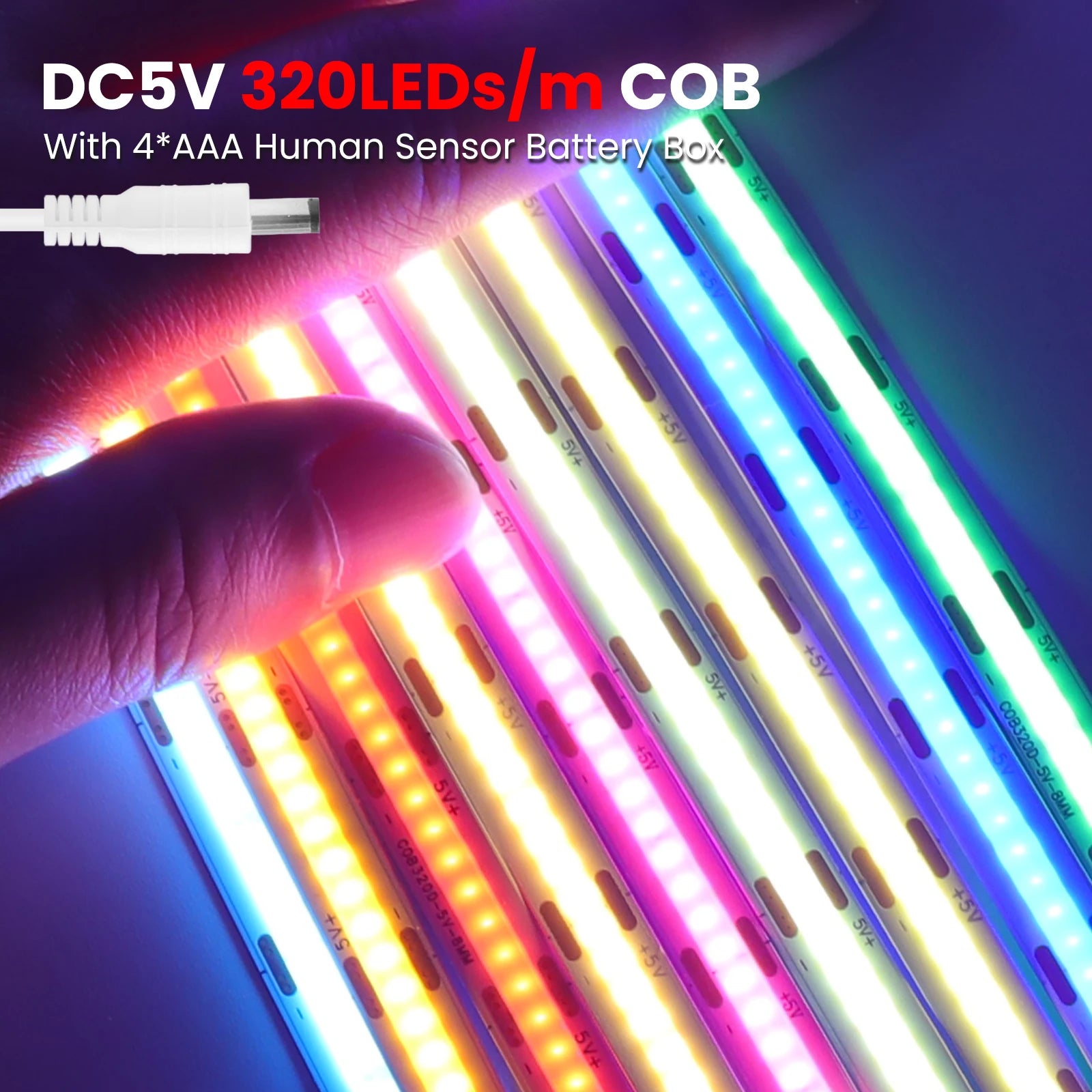 COB LED Strip – Motion Sensor Battery Powered Night Light