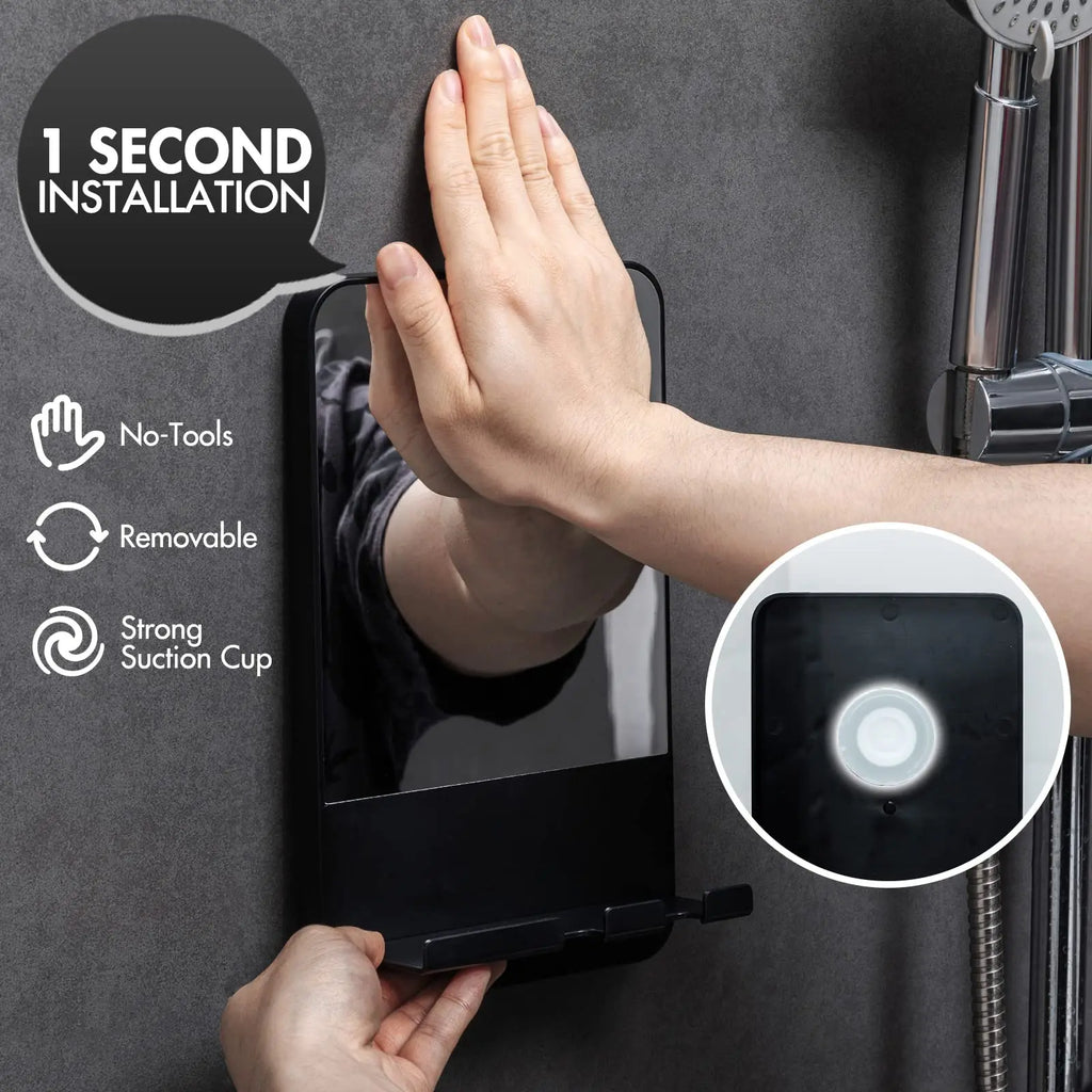 Taili Shower Mirror – Fogless, Rust-Proof, Durable Suction Mount, Razor Holder Included