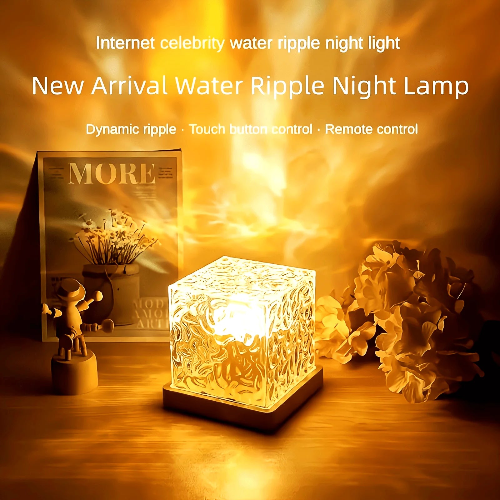 UOSU Ocean Wave Aurora Projector Night Light USB Powered