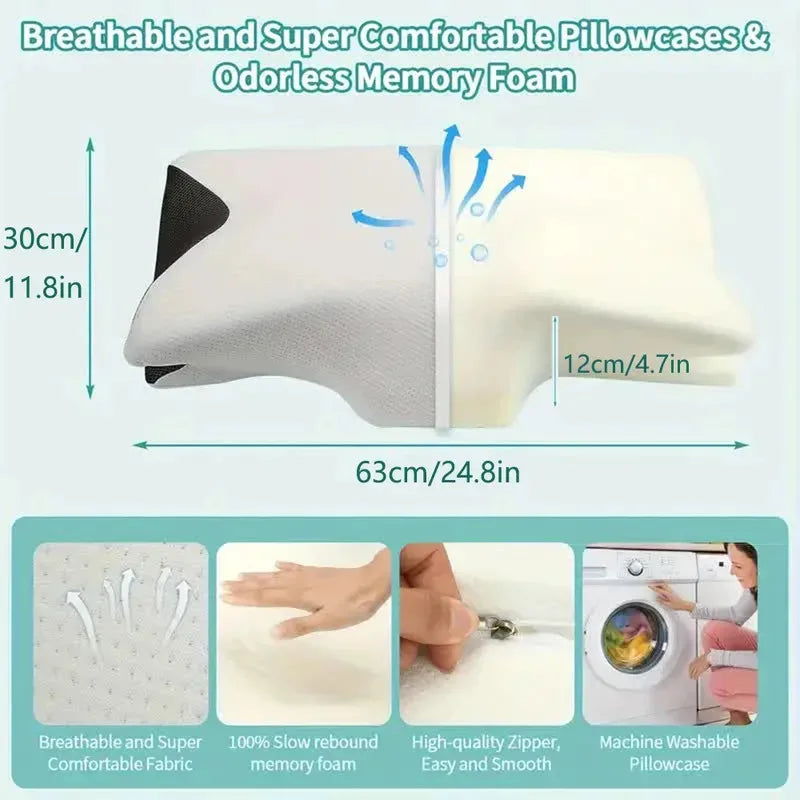Butterfly Memory Foam Neck Pillow Orthopedic Cervical Support