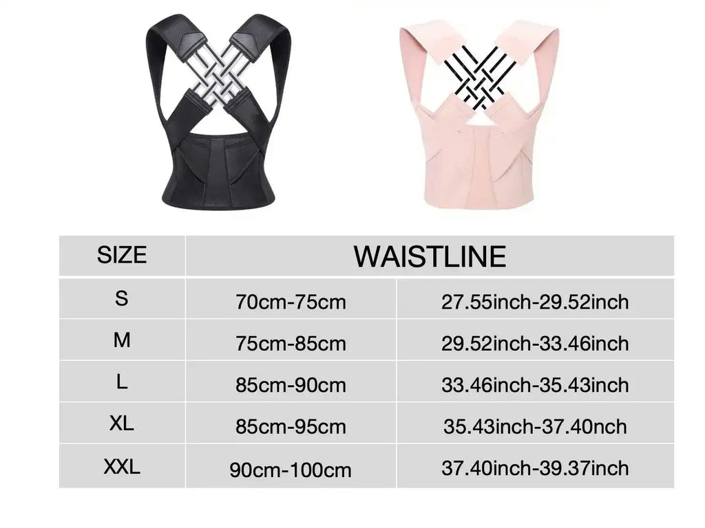 Back Brace – Posture Corrector, Adjustable Full Back Support