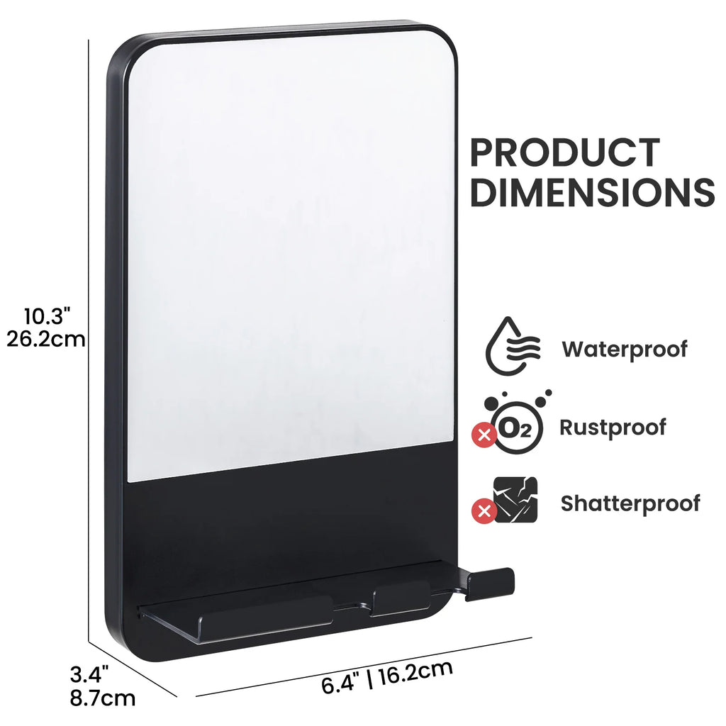 Taili Shower Mirror – Fogless, Rust-Proof, Durable Suction Mount, Razor Holder Included