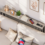 Slim Behind-Sofa Table With Built-In Outlets