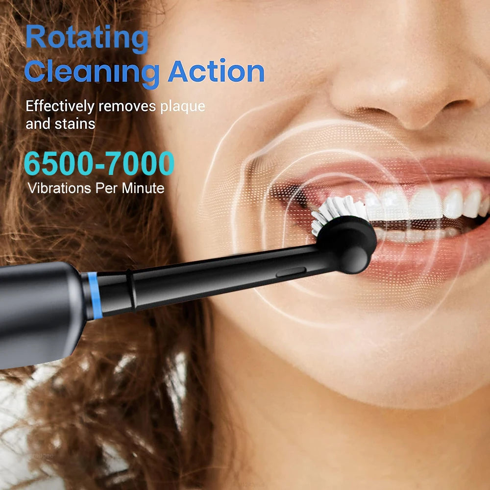 Electric Toothbrush – Deep Clean Whitening With Ultrasonic Rotation And Replacement Heads