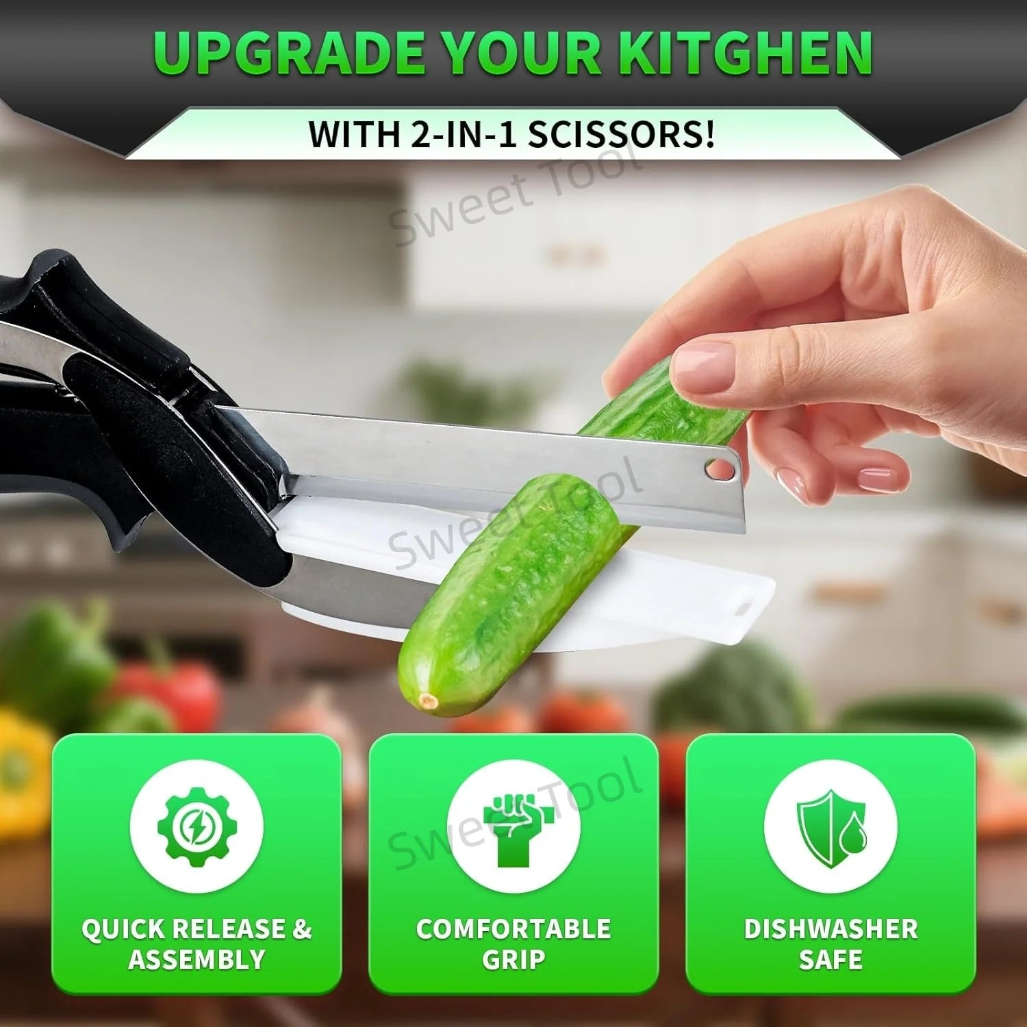 2-in-1 Kitchen Scissors & Cutting Board