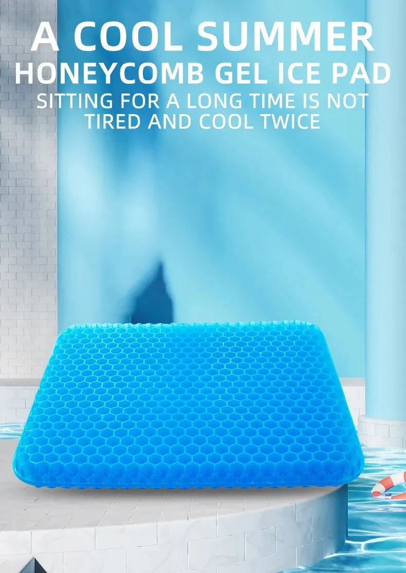 Gel Seat Cushion – Breathable Honeycomb Design For Pressure Relief At Desk