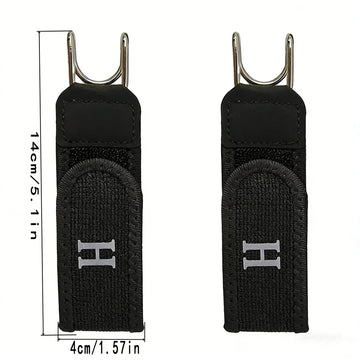 4Pcs No Buckle Elastic Tool Belt, Hands-Free Metal Hook Adjustable Waist Belt for Jeans Men Women Handyman Carpenter Outdoor