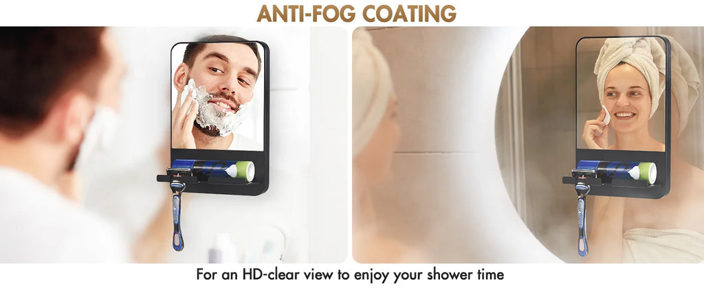 Taili Shower Mirror – Fogless, Rust-Proof, Durable Suction Mount, Razor Holder Included