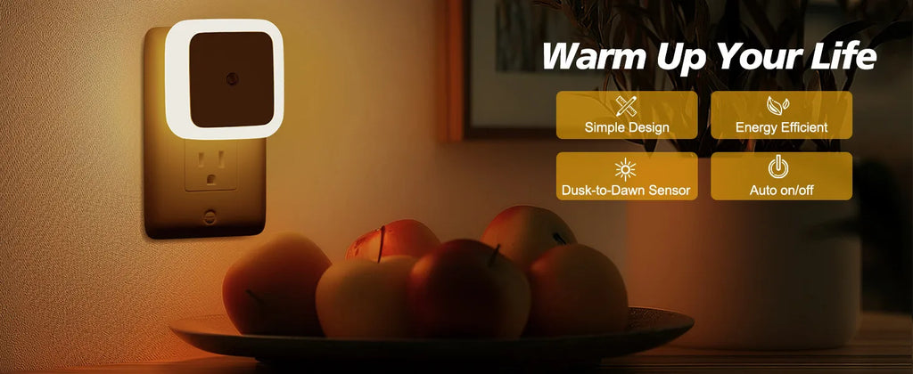 LED Atmosphere Lamp - Auto Dusk-To-Dawn Night Light