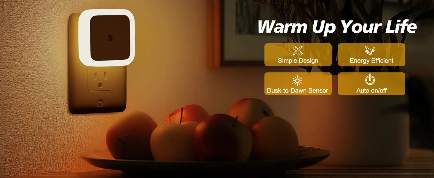 LED Atmosphere Lamp - Auto Dusk-To-Dawn Night Light