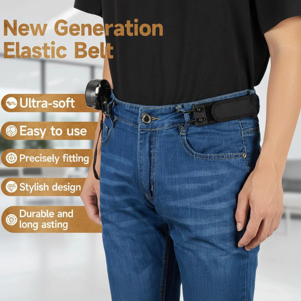 Elastic Velcro Waist Belt – Buckleless Design With Adjustable Comfort Fit