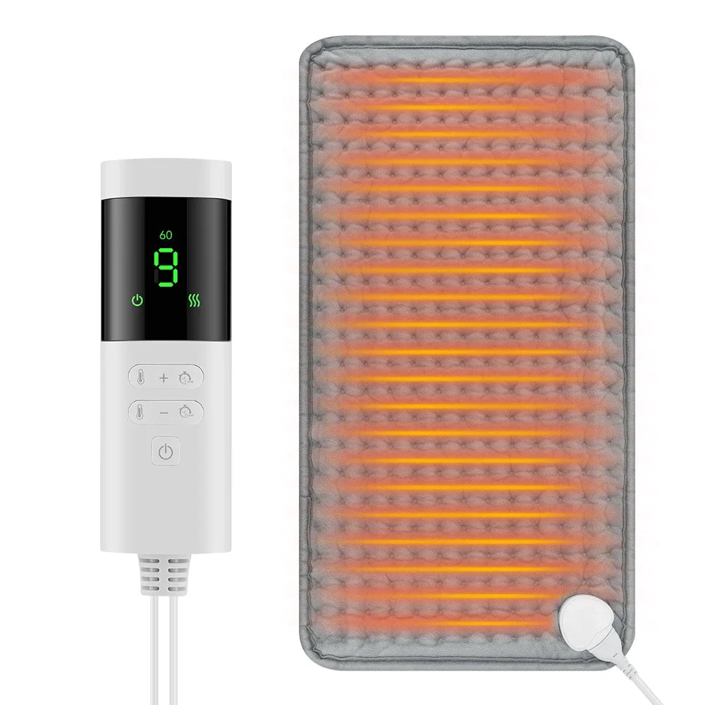 Electric Heating Pad - 9-Level Temperature With 4-Mode Timer, Body Warming Mat