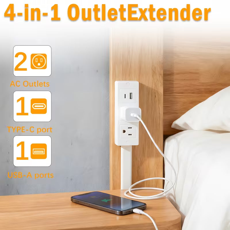 Smart Outlet Extender With USB Charging