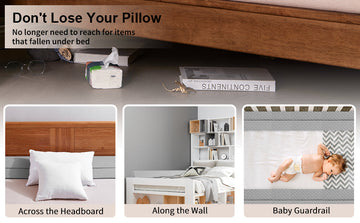 Memory Foam Bed Gap Pillow with Side Storage Pocket